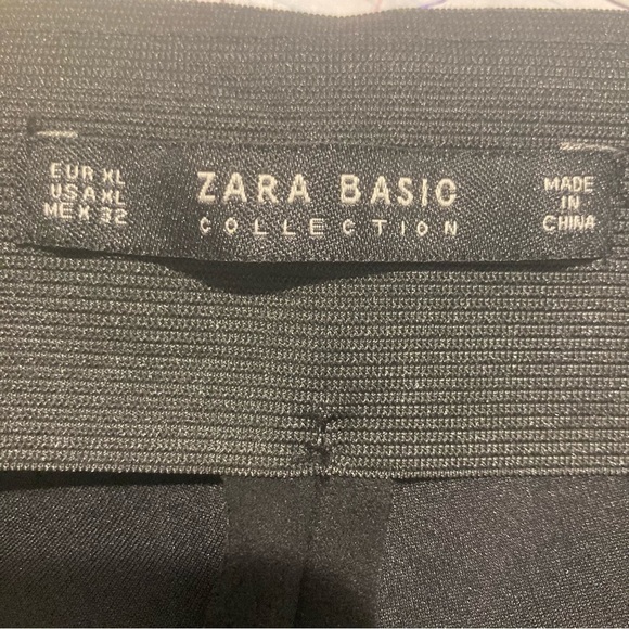 ZARA BASIC Sz XL Faux  Suede Jeggings Style Side Zipper Closure & At Hem Pants - Picture 7 of 9